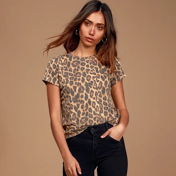 Tops - Prince Peter Brown Leopard Print Tee
